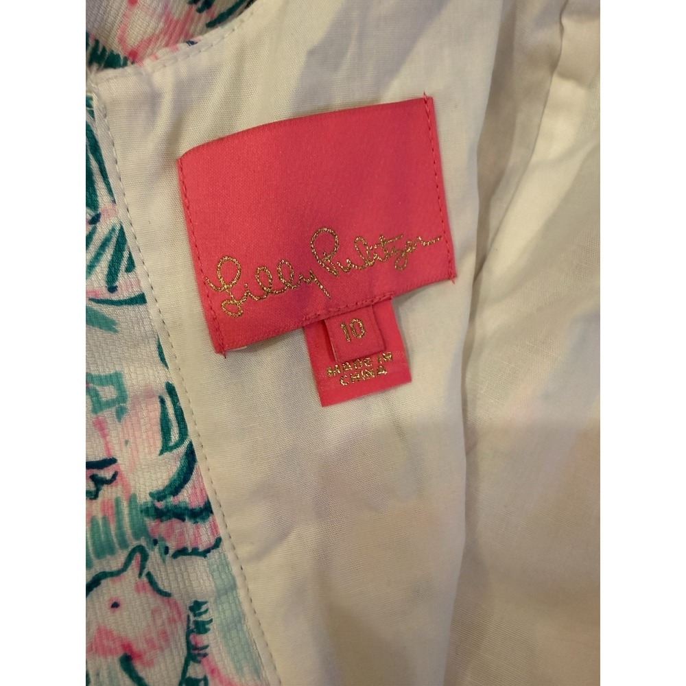 Lily Pulitzer Mila Shift Dress Camelfage Size 10 Beach Women's Resort Pink Prep - Picture 6 of 6